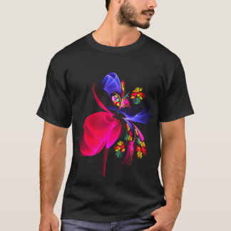 Camiseta Padrão de Abstrato Floral Moderno Colorido #06