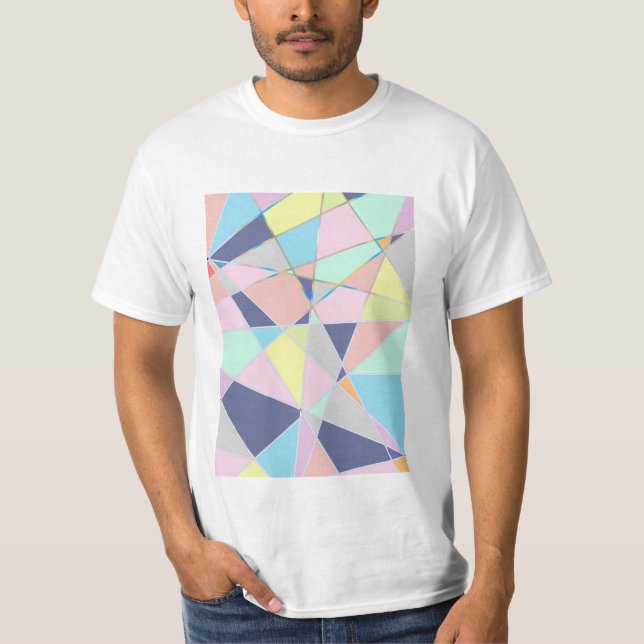 Camiseta padrão de abstrato pastal (Frente)