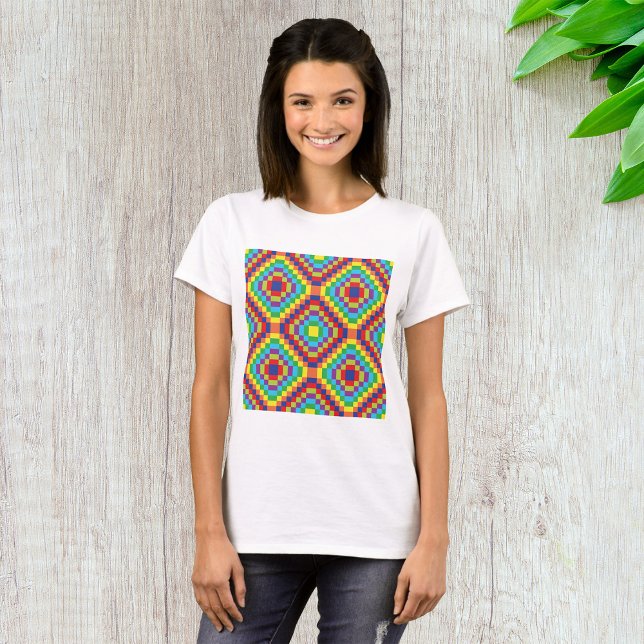Camiseta Padrão de Abstrato retrovisor (Criador carregado)