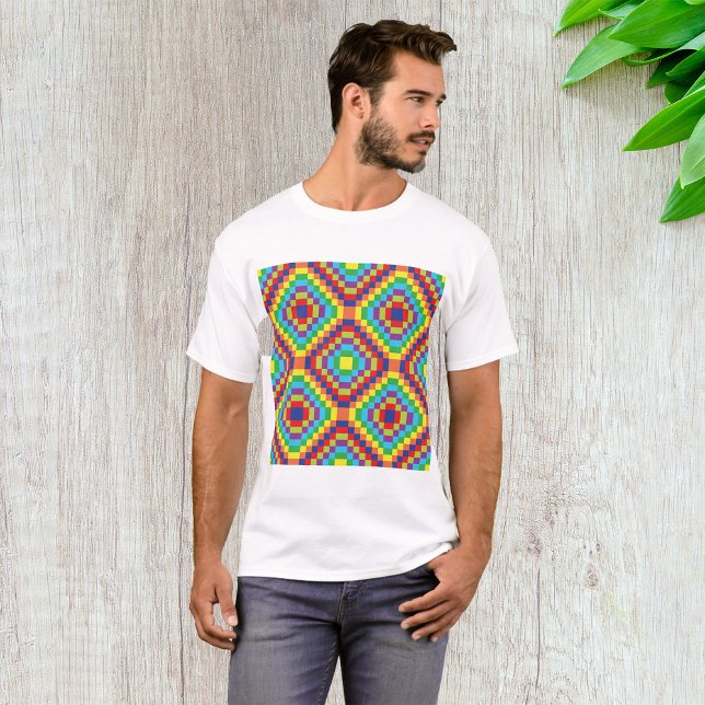 Camiseta Padrão de Abstrato retrovisor (Criador carregado)