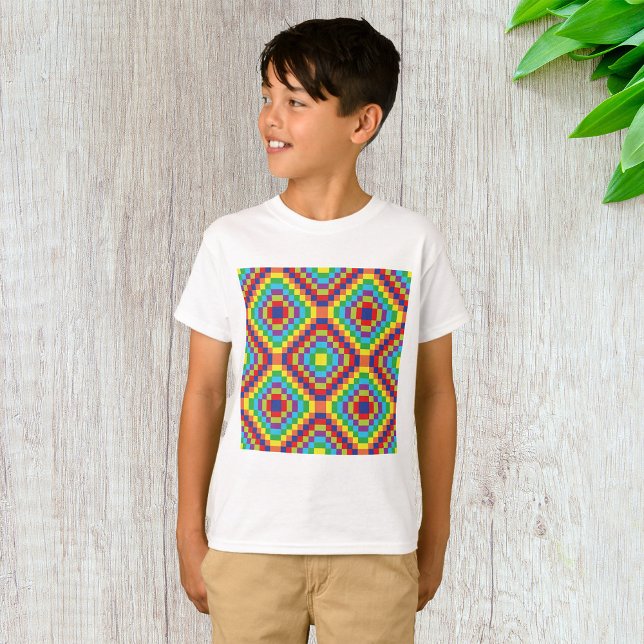Camiseta Padrão de Abstrato retrovisor (Criador carregado)