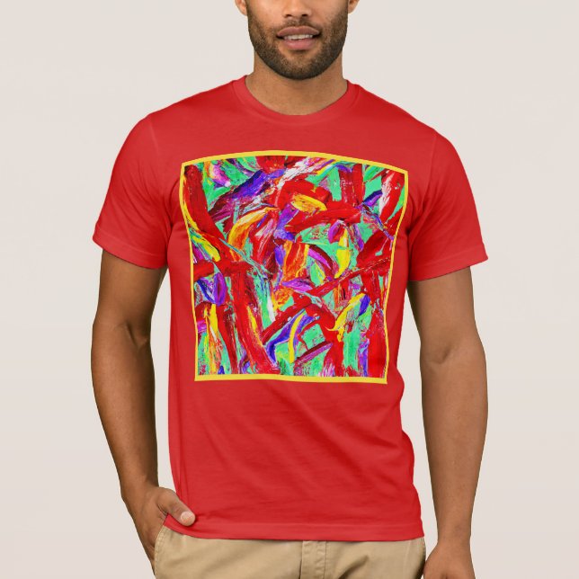 Camiseta Padrão de Abstrato vívido (Frente)