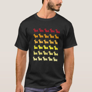 Camiseta Padrão de Animal Retro do Morcego  