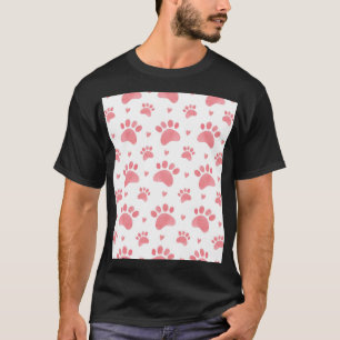 Camiseta Padrão de Aquarela de Pinturas de Cat