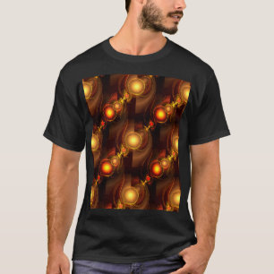 Camiseta Padrão de Arte Abstrata Boho Moderno Elegante Dour