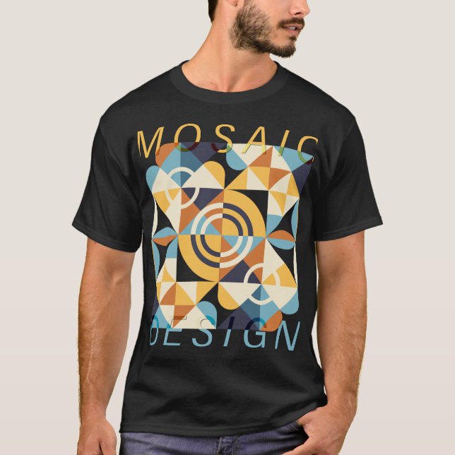 Camiseta Padrão de Arte do Mosaico (Frente)