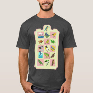 Camiseta PADRÃO DE AVES DA Nova Zelândia