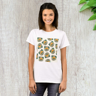 Camiseta Padrão de aves de avestruz