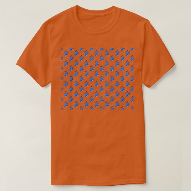 Camiseta Padrão de baleia (Frente do Design)