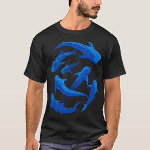 Camiseta padrão de baleia de tubarão