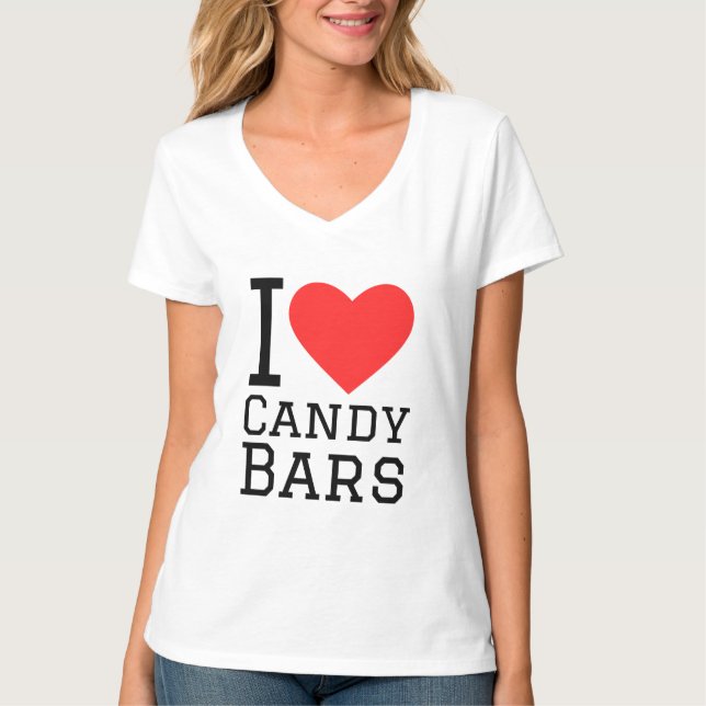 Camiseta Padrão de bares doces (Frente)