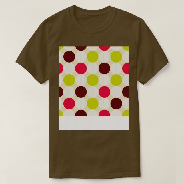 Camiseta Padrão de Bolinhas de Minimalismo de Meio século m (Frente do Design)