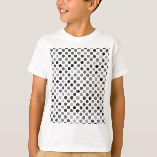 Camiseta Padrão de Bolinhas monocromática