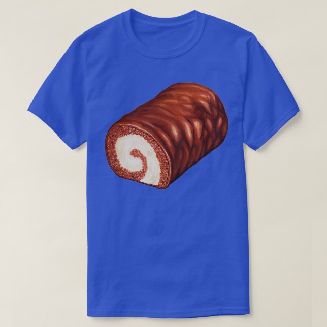 Camiseta Padrão de bolo de chocolate suíço (Frente do Design)