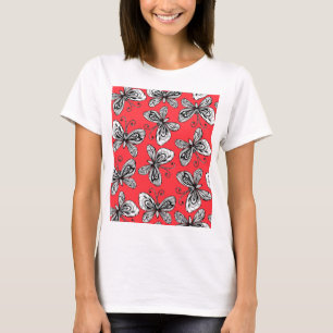 Camiseta Padrão de borboletas de rabo