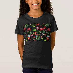 Camiseta Padrão de Bordado Húngaro Matyo