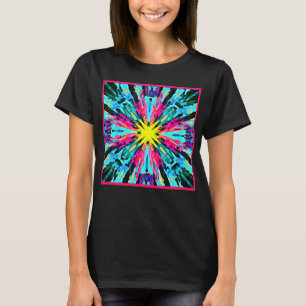 Camiseta Padrão de brilho colorido do abstrato
