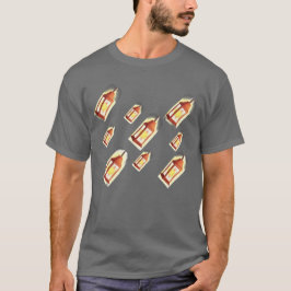 Camiseta Padrão de Brilho de Lanterna Flutuante Design Acon