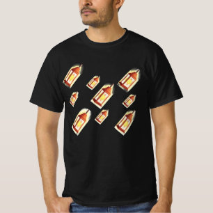 Camiseta Padrão de Brilho de Lanterna Flutuante Design Acon