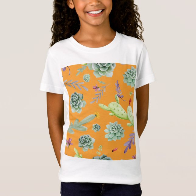 Camiseta Padrão de Cacto 11 (Frente)