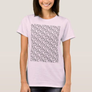 Camiseta Padrão de Café Cat