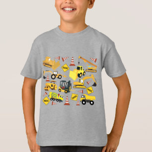 Camiseta Padrão de Caminhões de Construção