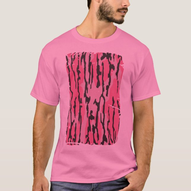 Camiseta Padrão de Camo Bottomland Rosa (Frente)