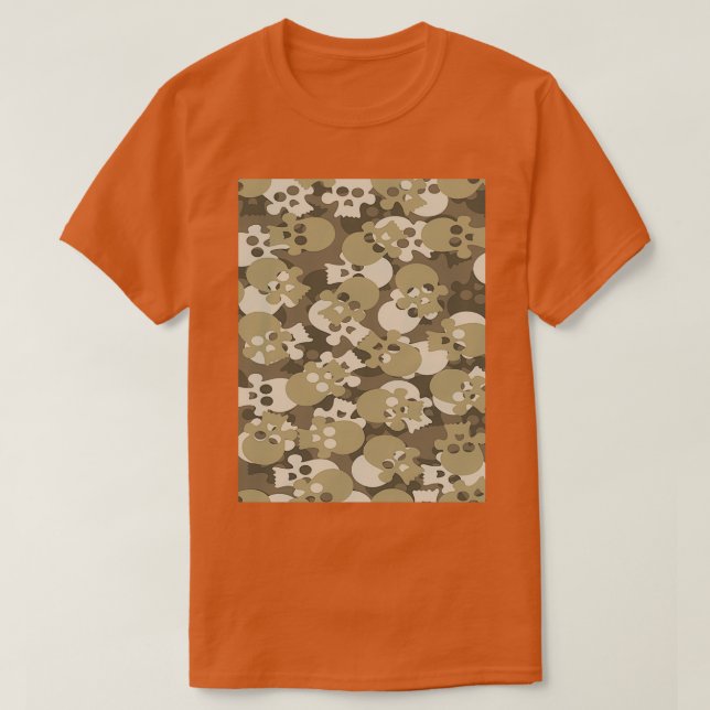 Camiseta Padrão de Camo do crânio do Fantasma (Frente do Design)