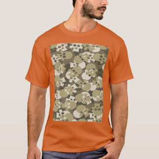 Camiseta Padrão de Camo do crânio do Fantasma