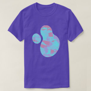 Camiseta Padrão de Camo Pastel Legal com Tinta Espalhada v2