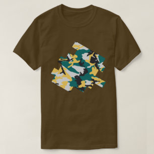 Camiseta Padrão de Camuflagem à Beira do Lago Desenho Digit