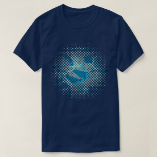 Camiseta Padrão de Camuflagem BlueBlast Meia-tinta