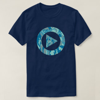 Camiseta Padrão de Camuflagem BlueBlast Pressione Play