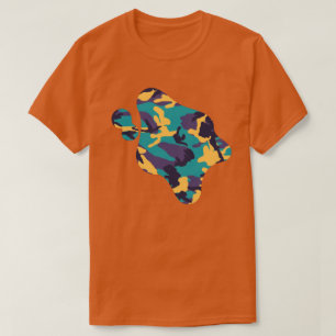 Camiseta Padrão de Camuflagem de Solstício de Verão Pintura