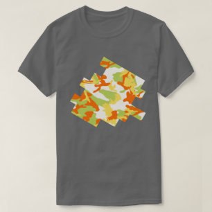 Camiseta Padrão de Camuflagem de Verão Esboço Digital