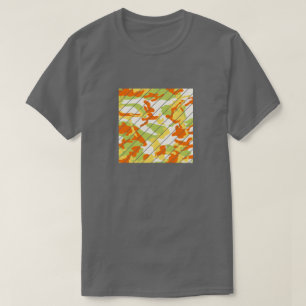 Camiseta Padrão de Camuflagem de Verão Quadrado Fatiado