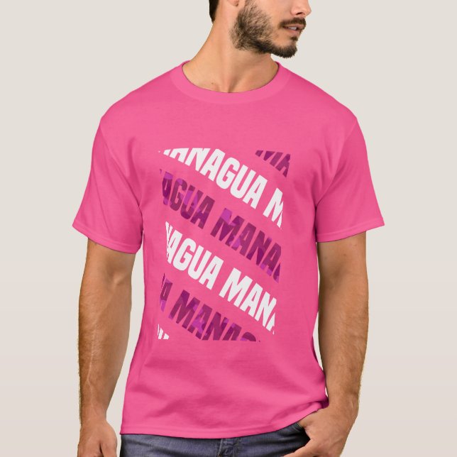 Camiseta Padrão de Camuflagem Managua Rosa (Frente)