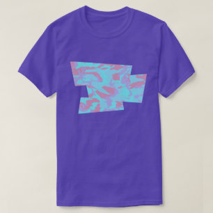 Camiseta Padrão de Camuflagem Pastel Legal Pixels Soprado