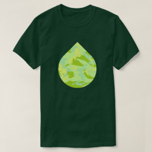 Camiseta Padrão de Camuflagem SpringTime em Forma de Lágrim