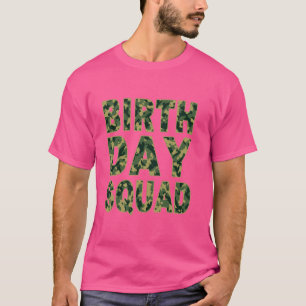 Camiseta Padrão de Camuflagem Verde Militar Correspondente