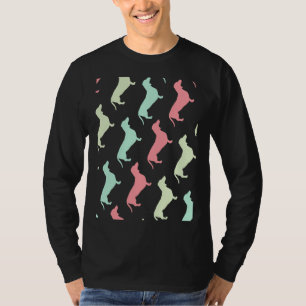 Camiseta Padrão de Cão Pastel Dachshund