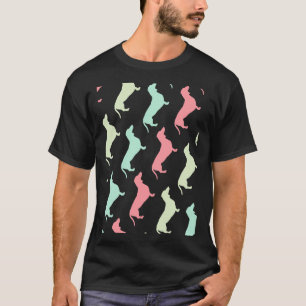 Camiseta Padrão de Cão Pastel Dachshund