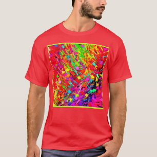 Camiseta Padrão de Caos Colorida abstrato