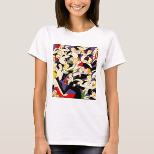 Camiseta Padrão de Casais Dançantes Art Déco Era do Jazz