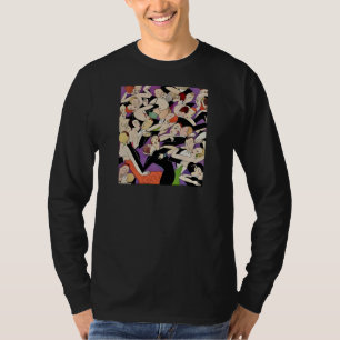 Camiseta Padrão de Casais Dançantes Art Déco Era do Jazz
