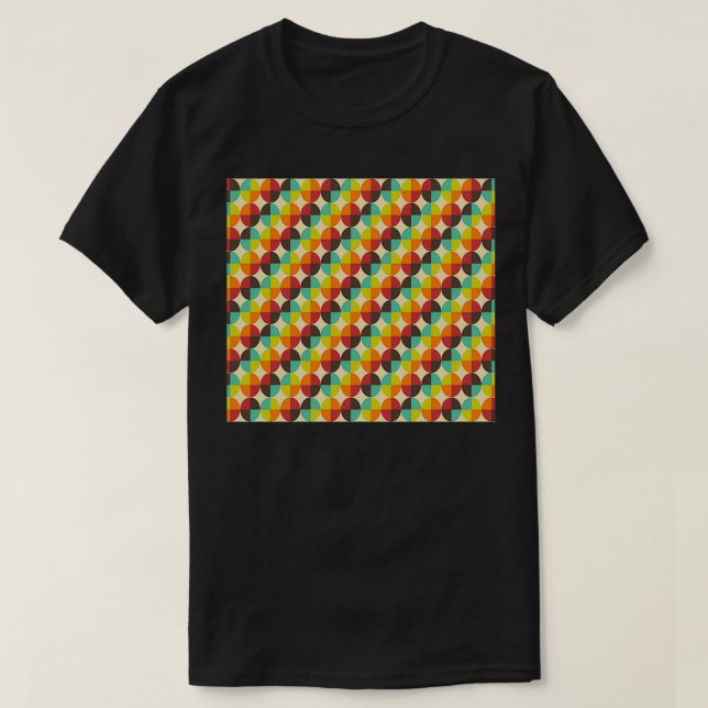 Camiseta Padrão de Cerâmica Retroativa (Frente do Design)