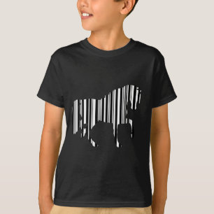 Camiseta Padrão de Código de Barras de Zebra CÓDIGO DE BARR