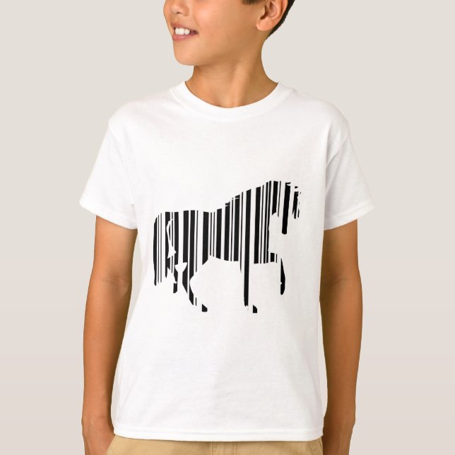 Camiseta Padrão de Código de Barras de Zebra de CÓDIGO DE B (Frente)