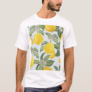 Camiseta Padrão de colheita de Frutas tropicais de Lemon