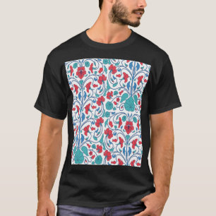 Camiseta Padrão de colheita floral sem costura árabe.